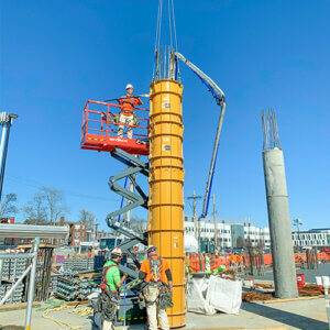 cast-in-place round column formwork