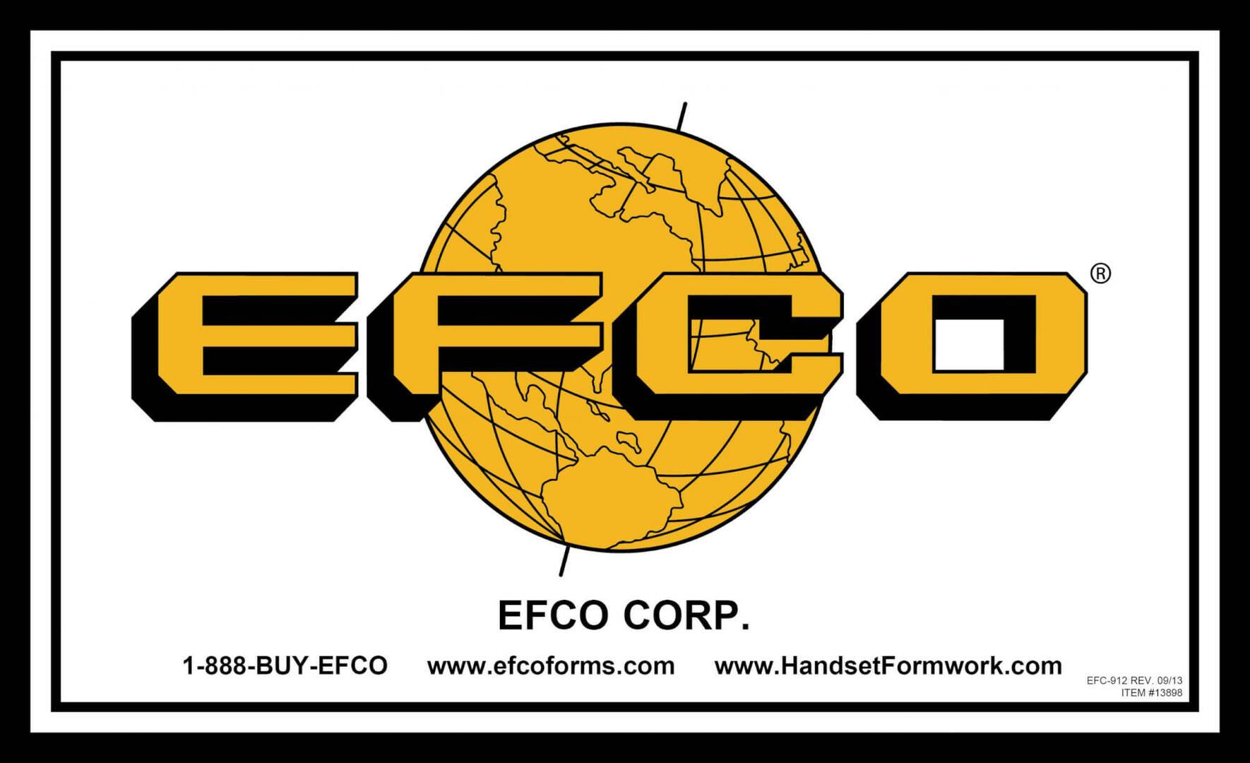 EFC-912 EFCO Decal (Actual Size) | EFCO Forms