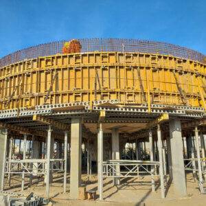 Treatment Plant using Formwork/Shuttering | Shoring for Conical Slab of Tank