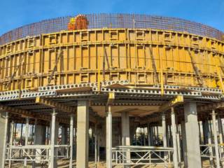 Treatment Plant using Formwork/Shuttering | Shoring for Conical Slab of Tank 