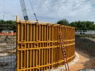 Walls for Clarifier Tank using EFCO REDI-RADIUS 