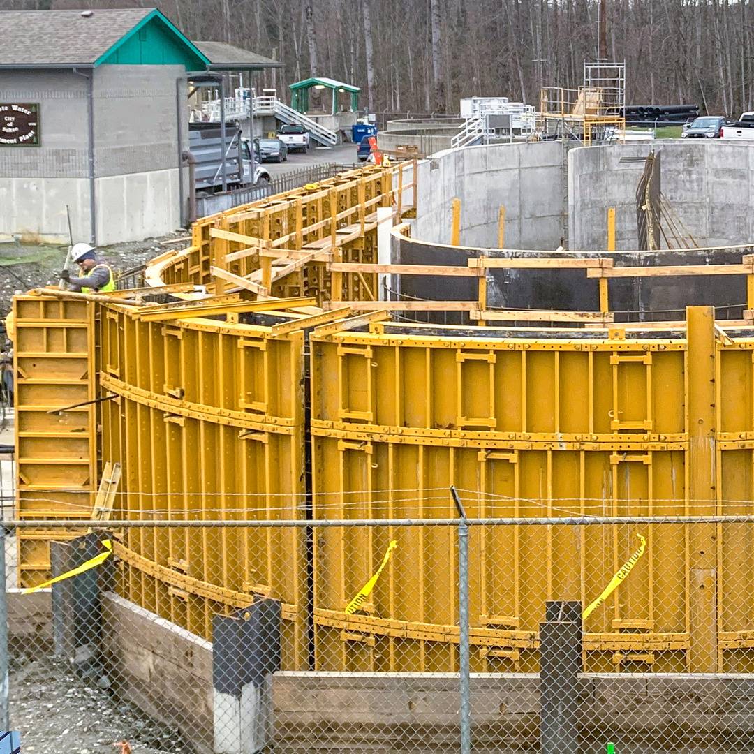 Sultan Wastewater Treatment Facility Upgrade | Sultan, Washington Standard Formwork for Straight and Curved Walls