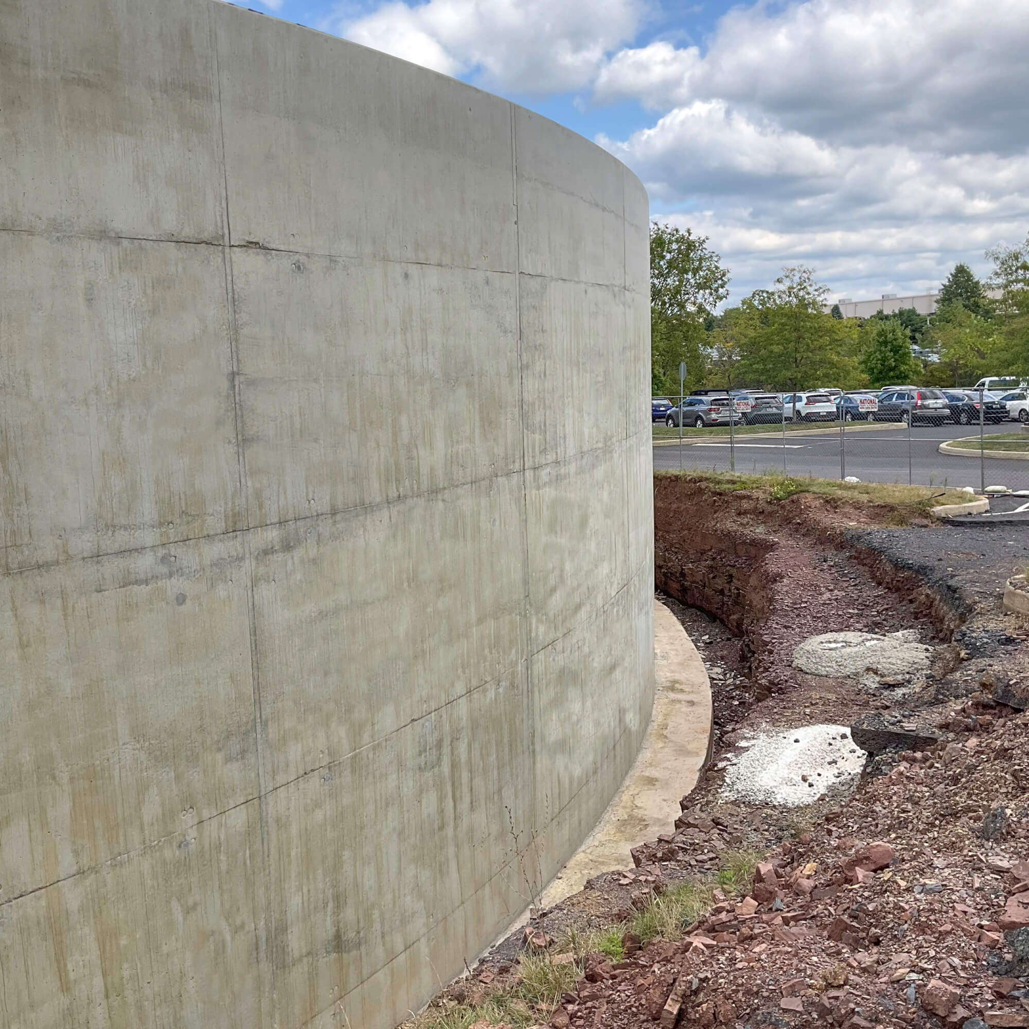 The REDI-RADIUS&reg; formwork, once shaped and set, holds its shape for the project&rsquo;s duration.