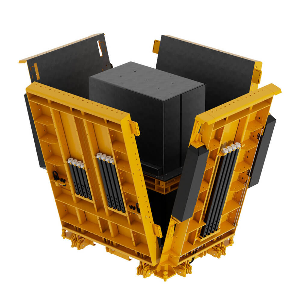 3D rendered model of EFCO's Precast Inlet Box Form, part of their Complete Precast Formwork Systems.