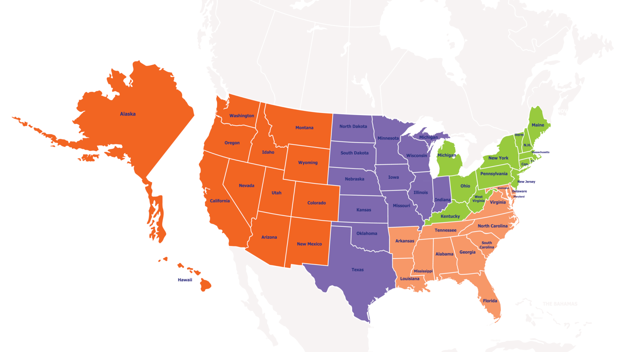 EFCO United States Precast Regional map